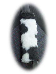 Shoulder Strap Pad choice of prints ideal for bags / guitar straps / seat belts Black & white cow
