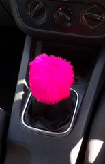 Fluffy cute Barbie Pink Gear knob stick shift cover faux fur