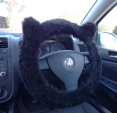 Fuzzy Monster car steering wheel cover Plain faux fur choice of colour