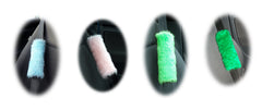 1 pair of furry faux fur car seat belt pads covers choice of colour