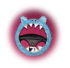 Fuzzy Monster car steering wheel cover Plain faux fur choice of colour Poppys Crafts