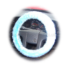 Fuzzy furry steering wheel cover choice of colour's Poppys Crafts