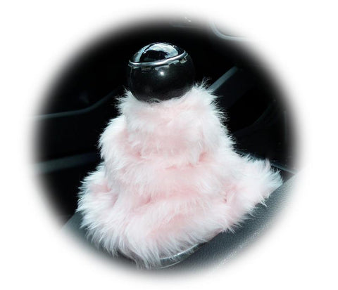 Cute Baby pink fluffy fuzzy gear stick gaiter cover