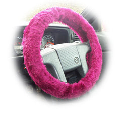 Fuzzy furry steering wheel cover choice of colour's Poppys Crafts