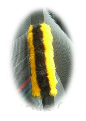 Bumble bee striped faux fur single shoulder strap pad Poppys Crafts
