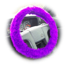 Fuzzy furry steering wheel cover choice of colour's Poppys Crafts