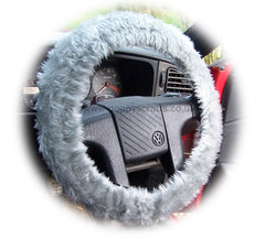 Fuzzy furry steering wheel cover choice of colour's Poppys Crafts