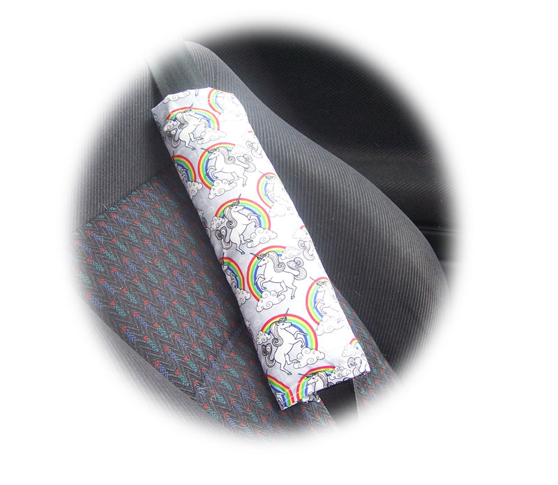 Magical Unicorn and Rainbow cotton shoulder strap pad Poppys Crafts