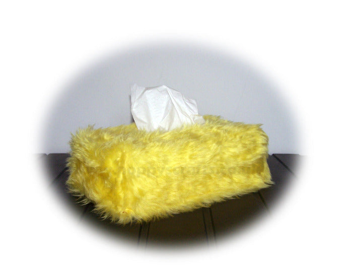 Fluffy faux fur Rectangular Tissue Box Cover choice of colours Poppys Crafts