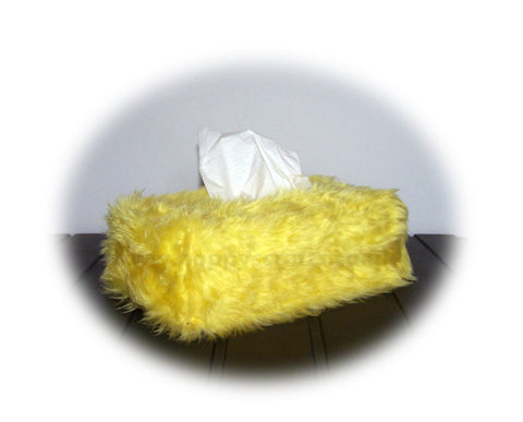 Fluffy faux fur Rectangular Tissue Box Cover choice of colours